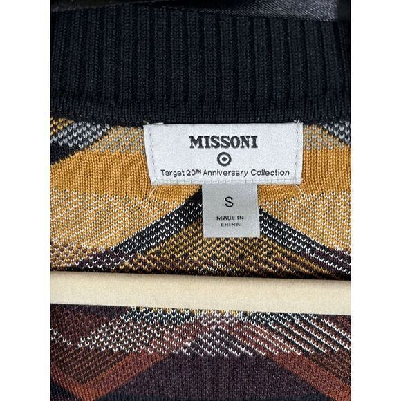 Missoni for Target Womens Size XS Open front Cardigan Long Sleeve Chevron Brown - Picture 11 of 11